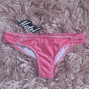 Motel Pink Velvet Bikini Bottoms